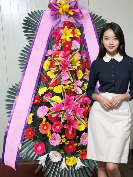 웨딩스퀘어 강변점 3단화환 기본형